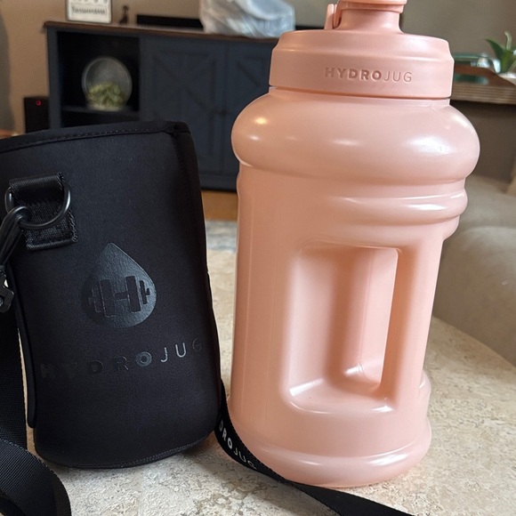 HydroJug Pink Water Bottle with Black insulated Sleeve - Picture 4 of 4